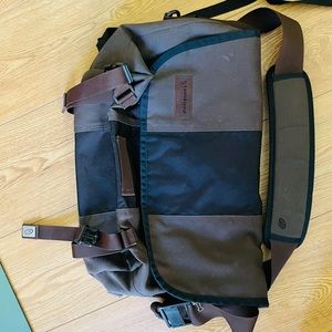 Messenger bag - brown and dark brown